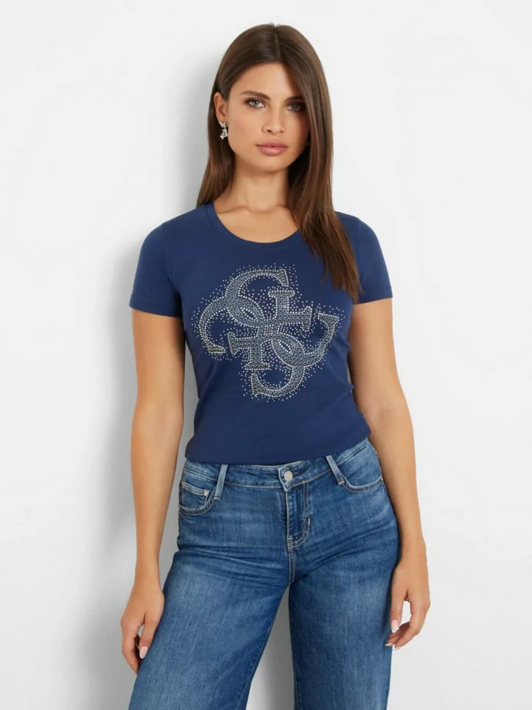 Guess T-Shirt (1-tlg) Ziersteine günstig online kaufen