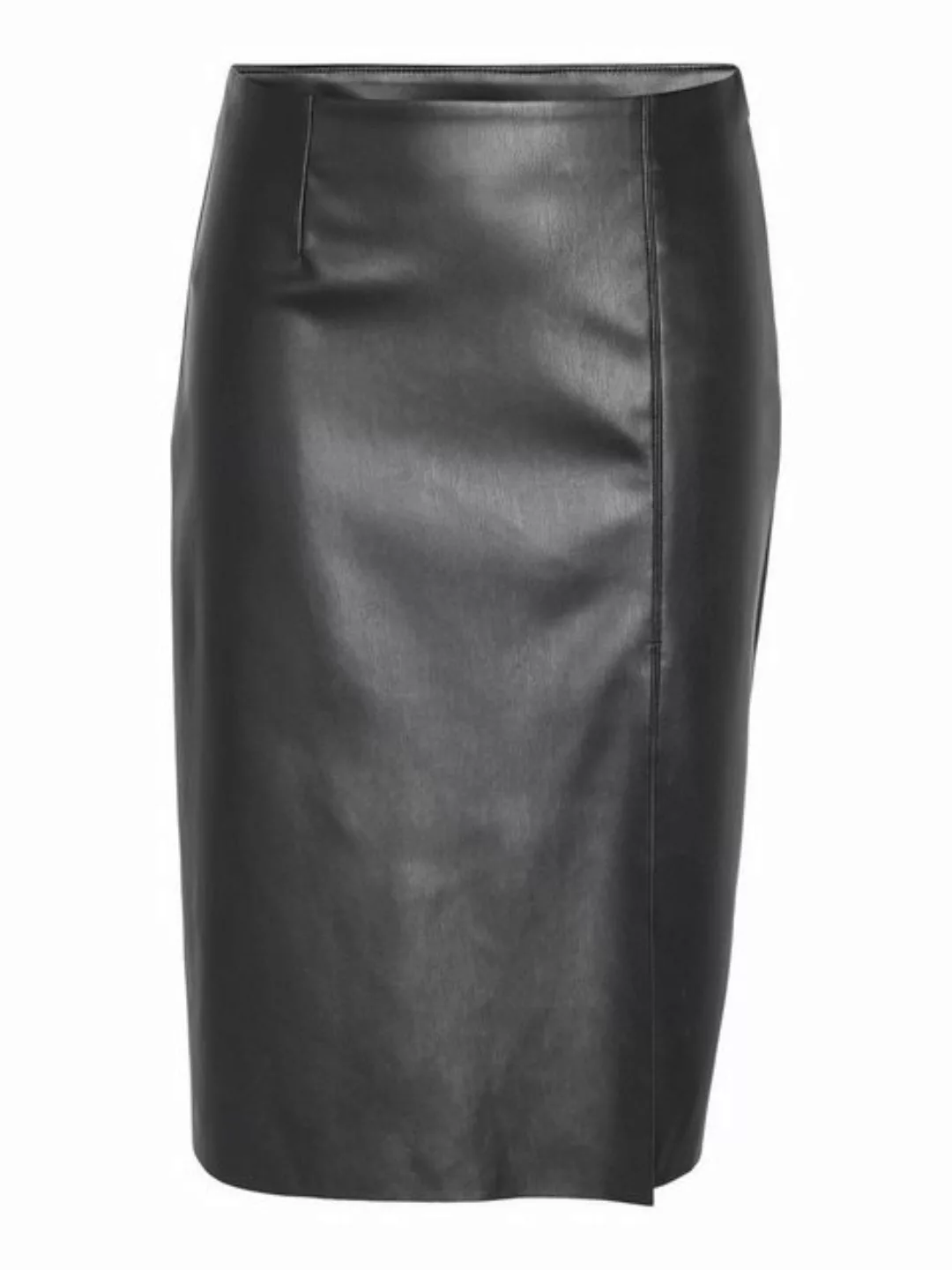 Noisy may Lederimitatrock "NMCLARA HW SLIT MIDI LENGTH SKIRT" günstig online kaufen