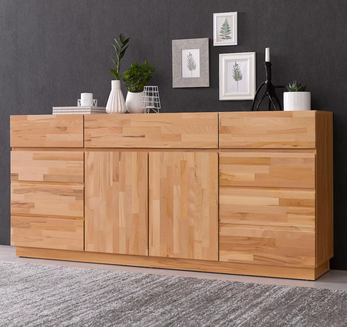 Home affaire Sideboard, Breite 180 cm, teilmassiv, FSC-zertifiziert günstig online kaufen