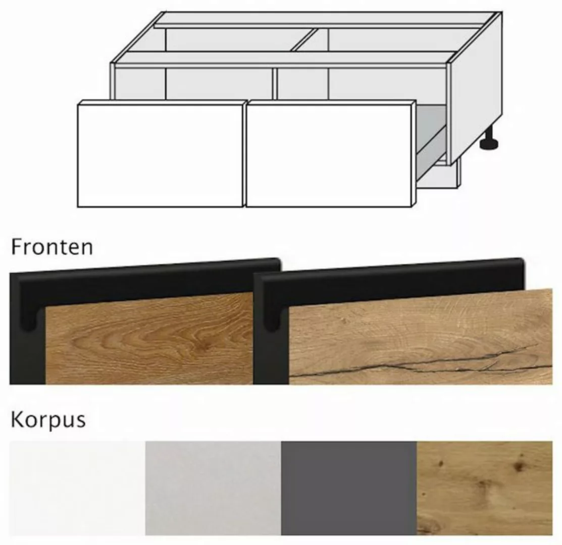 Feldmann-Wohnen Eckschrank Treviso (1-St) 90cm Front-, Korpusfarbe und Ausf günstig online kaufen