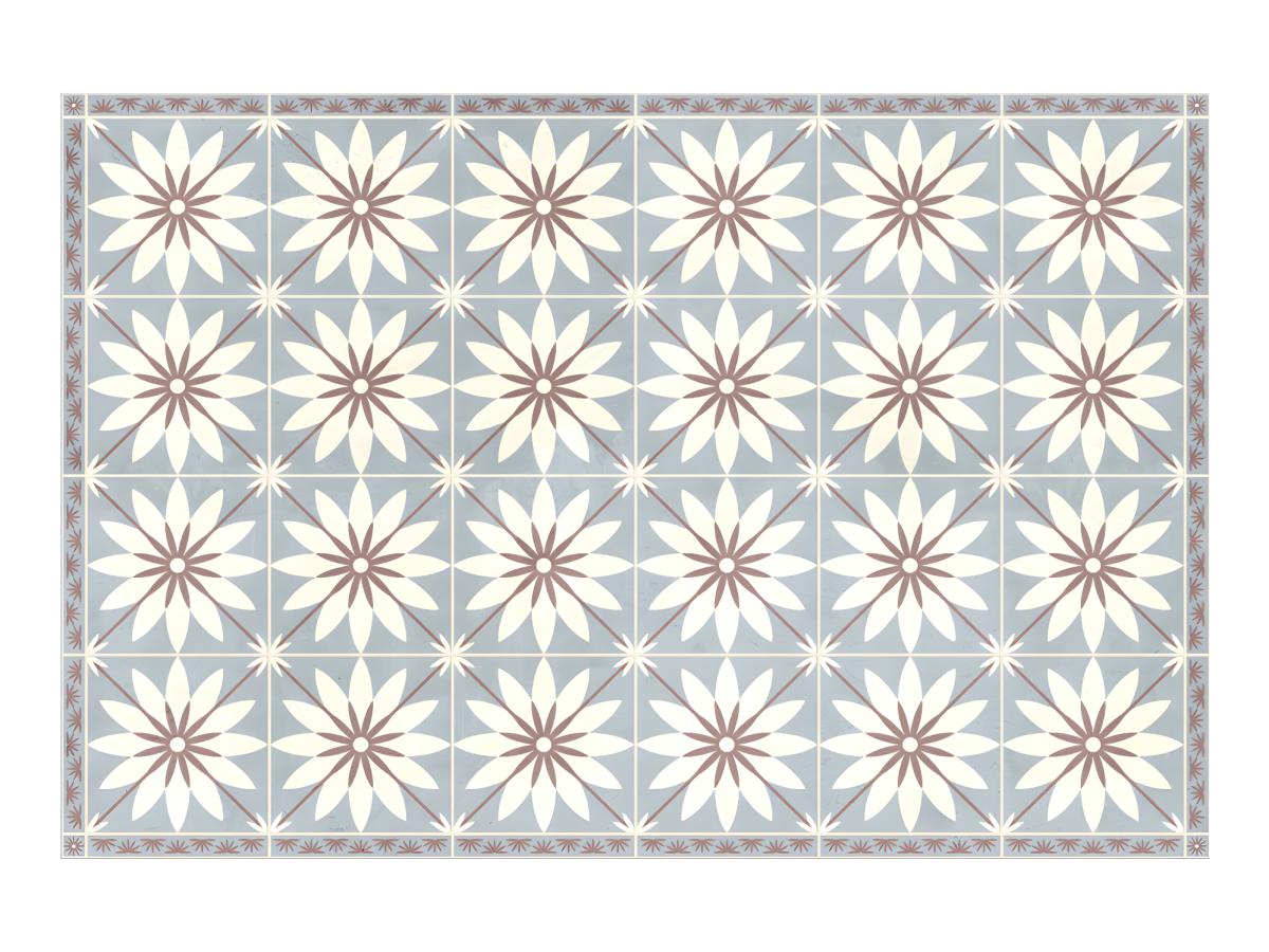 Teppich in Fliesen-Optik - 120 x 180 cm - Vinyl - FLORITA günstig online kaufen