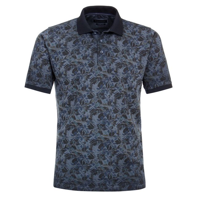 CASAMODA Poloshirt CasaModa Poloshirt XXL Floralmuster graublau-braun günstig online kaufen