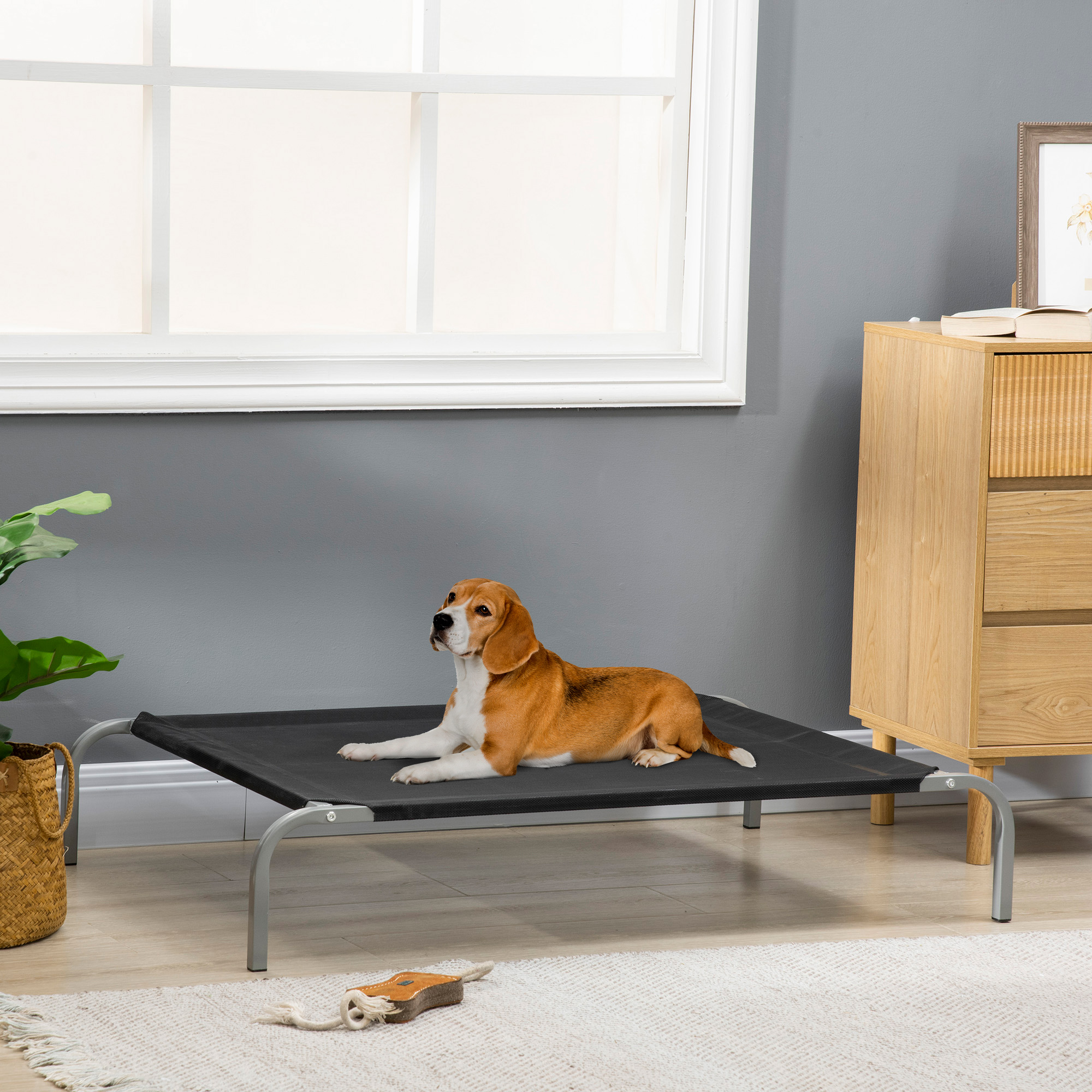PawHut Hundebett Katzenbett XL Liegeplatz auf Stelzen Campingbett 110L x 75 günstig online kaufen