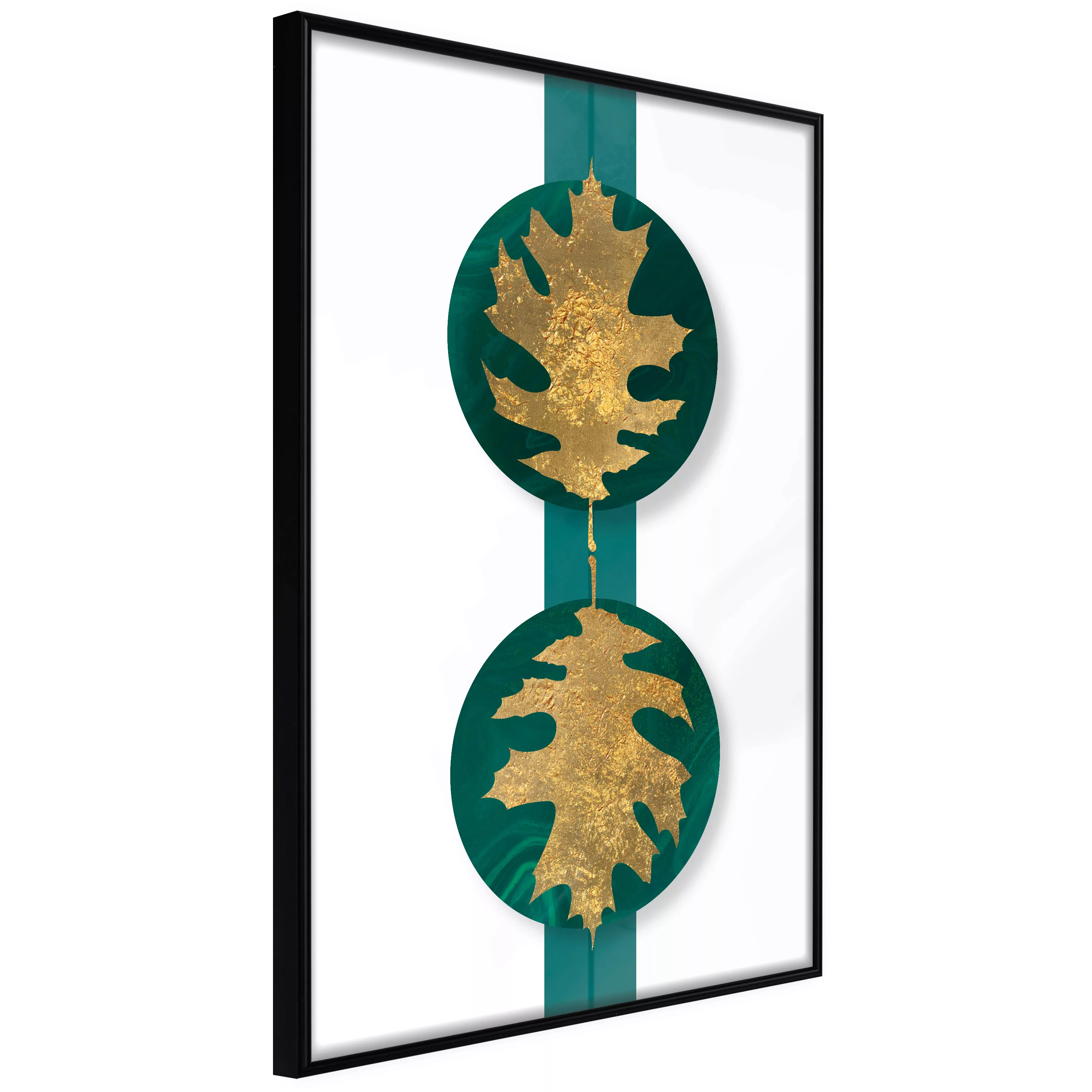 Poster - Gilded Oak Leaves günstig online kaufen