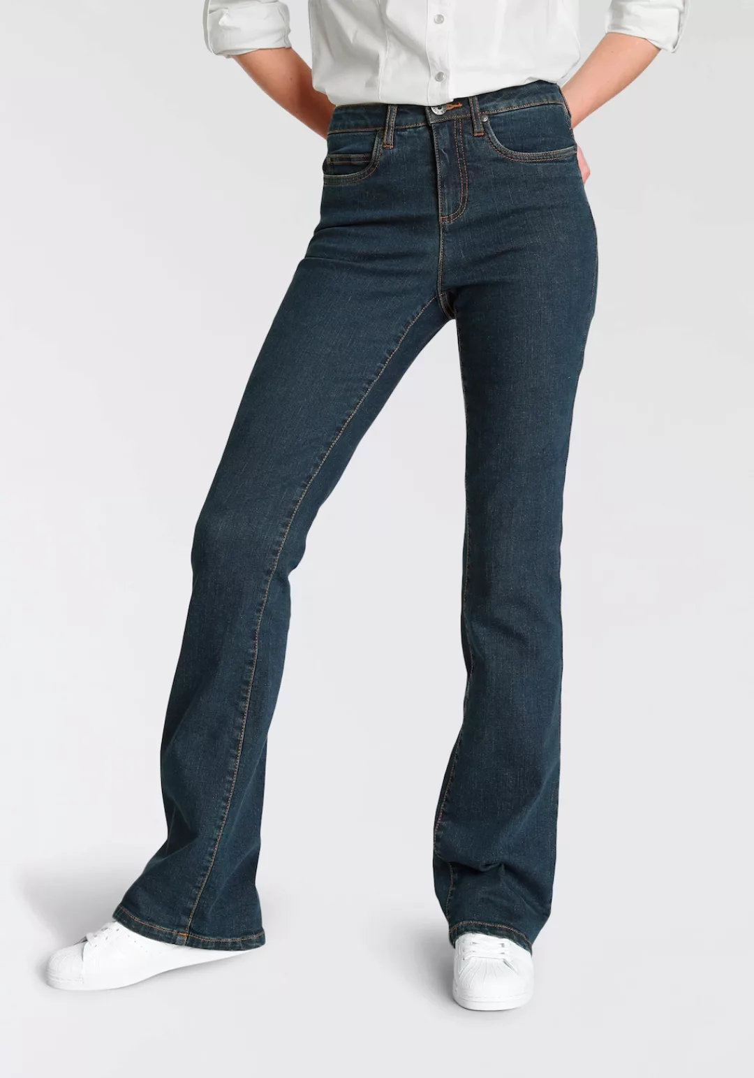 Arizona Bootcut-Jeans Comfort-Fit High Waist günstig online kaufen