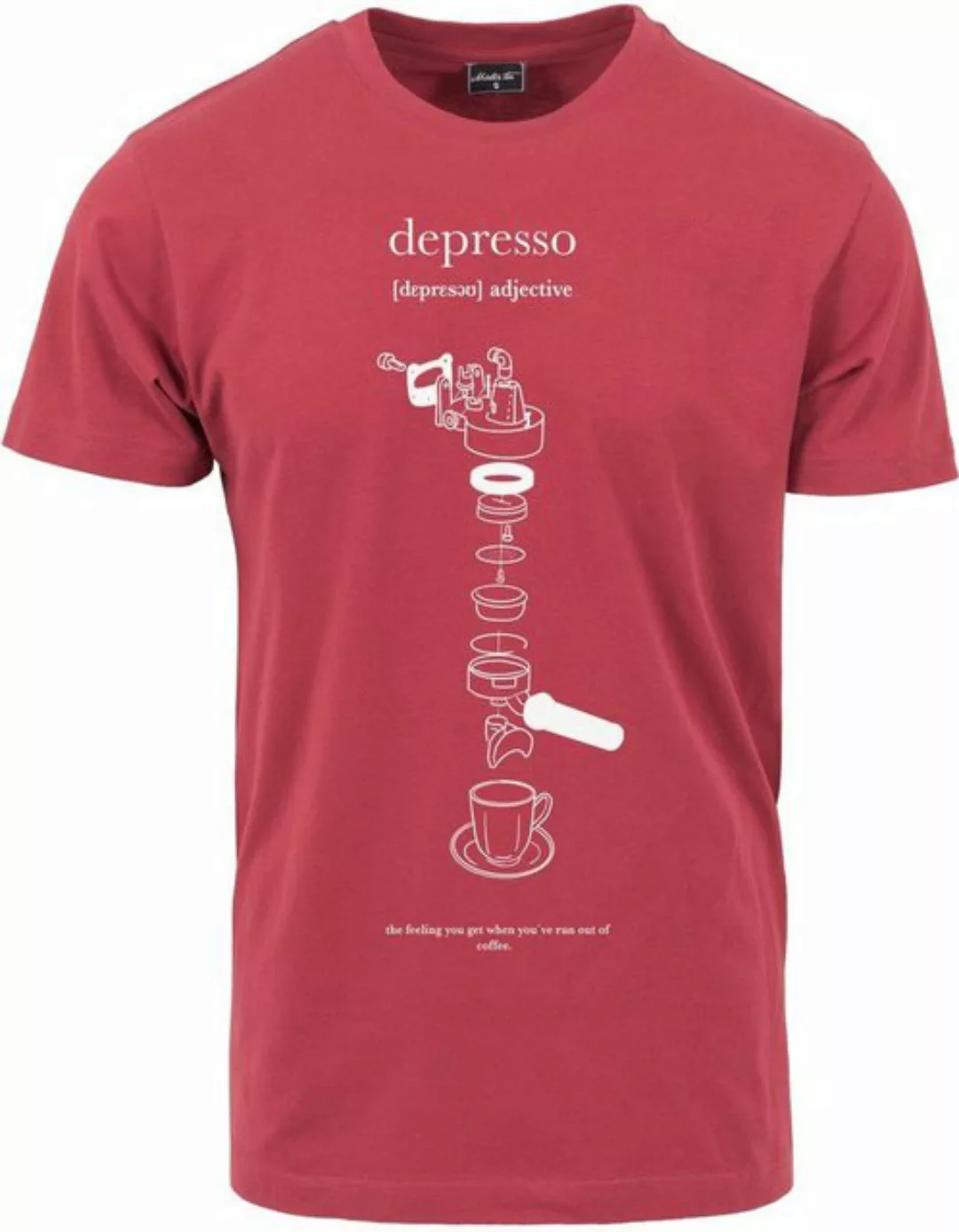 MisterTee Kurzarmshirt Herren Depresso Tee (1-tlg) günstig online kaufen