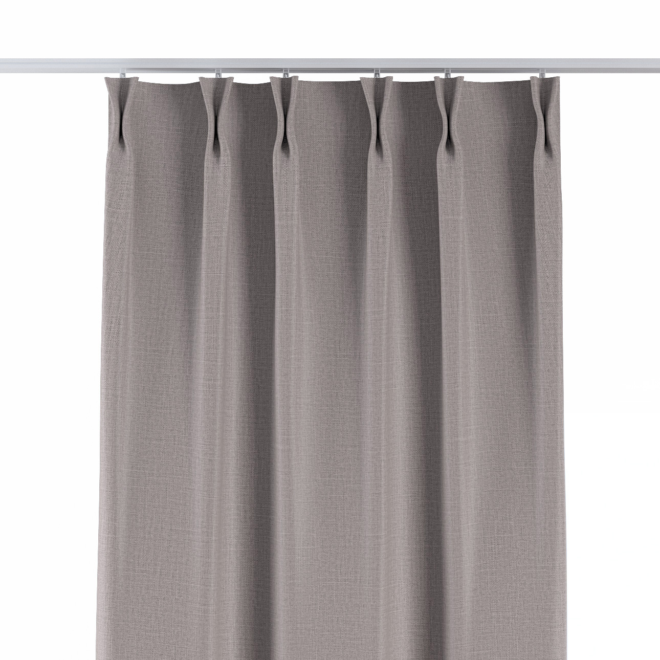Vorhang mit flämischen 2-er Falten, hellgrau, Blackout (verdunkelnd) (269-6 günstig online kaufen