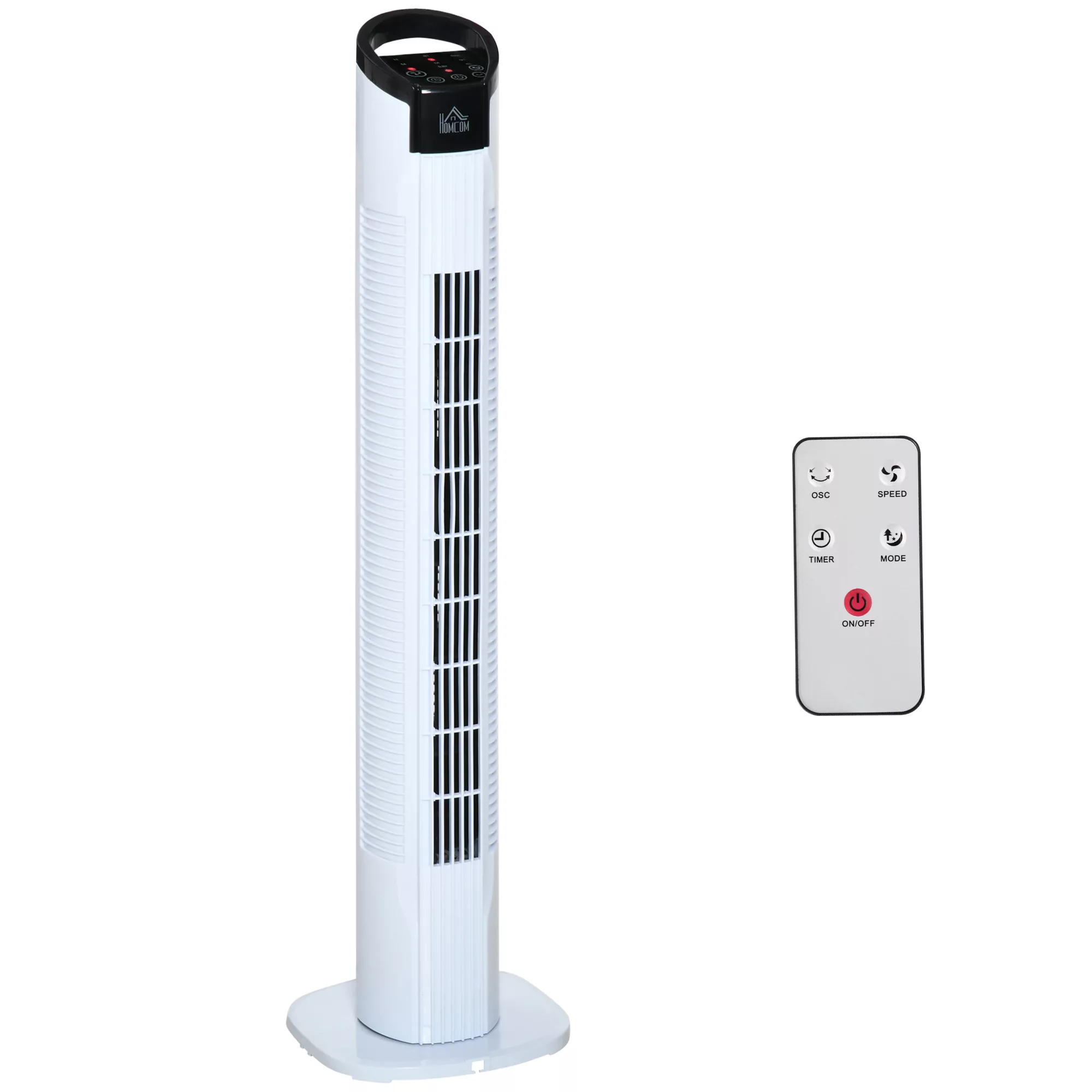 HOMCOM Turmventilator 50W mit Fernsteuerung, 3 Modi, 70° oszillierend, Stan günstig online kaufen