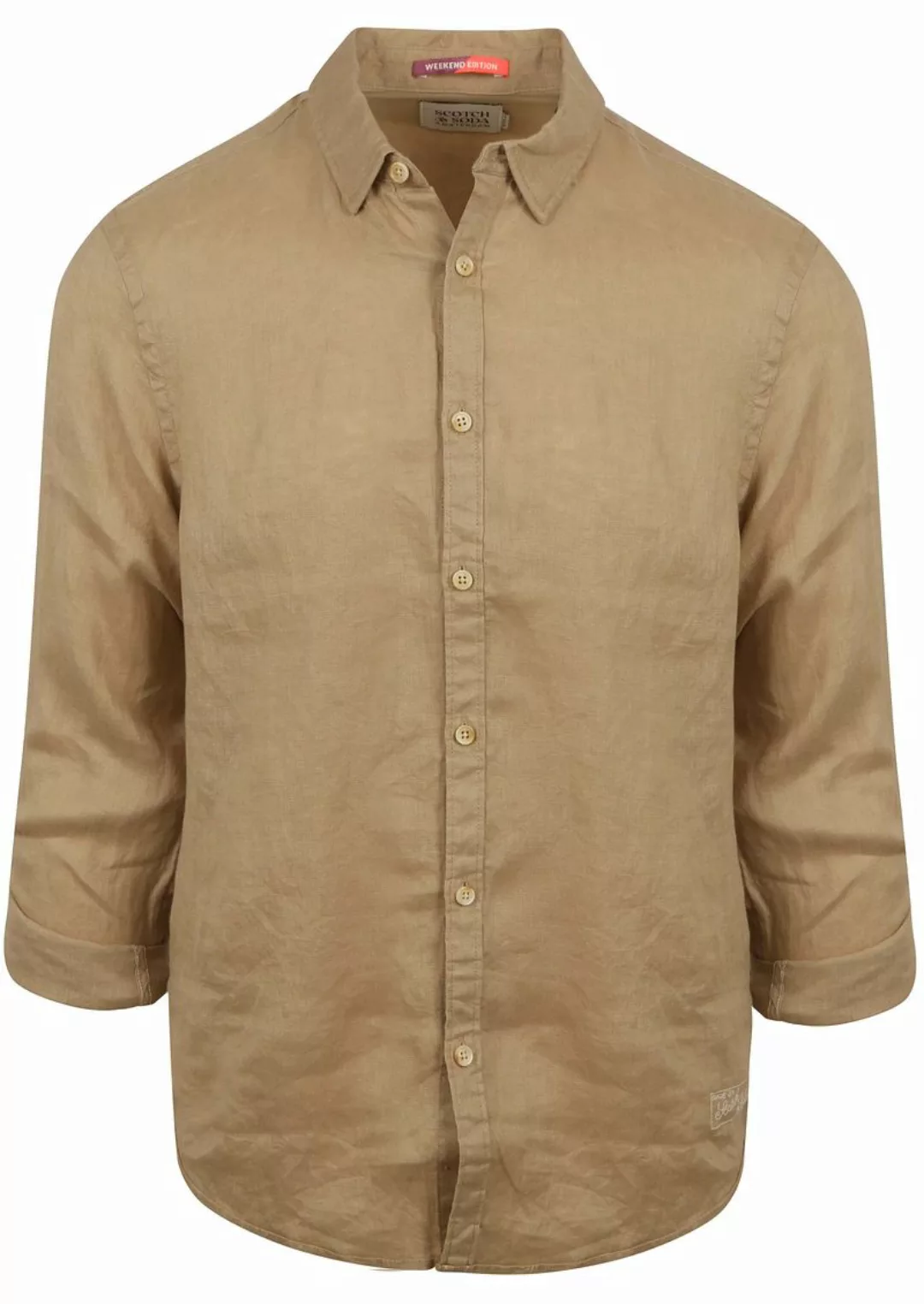 Scotch and Soda Leinen Hemd Beige - Größe XXL günstig online kaufen