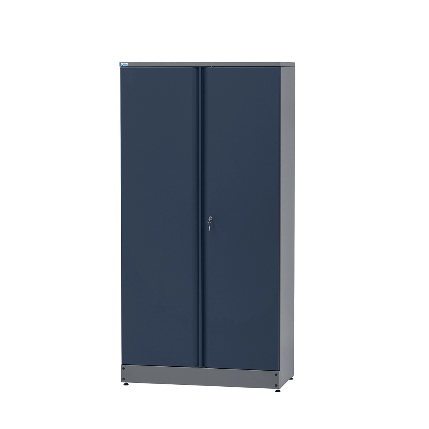 Küpper Hochschrank 2-Türig mit 4 Fachböden 180 x 91 x 45 cm Dunkelblau günstig online kaufen