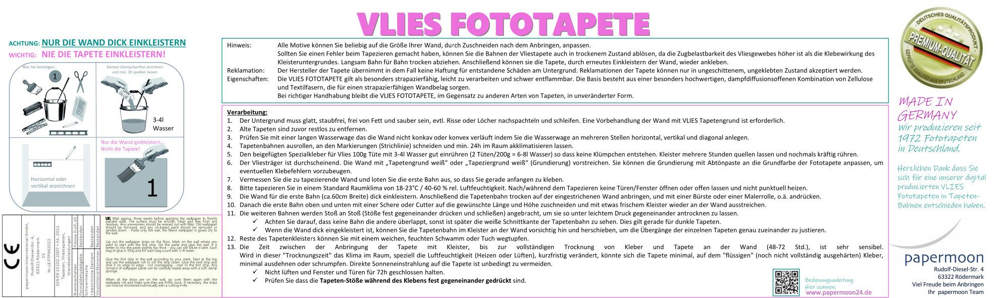 Papermoon Türtapete "TÜR" PREMIUM-VLIES-Tapete, leicht strukturiert, günstig online kaufen