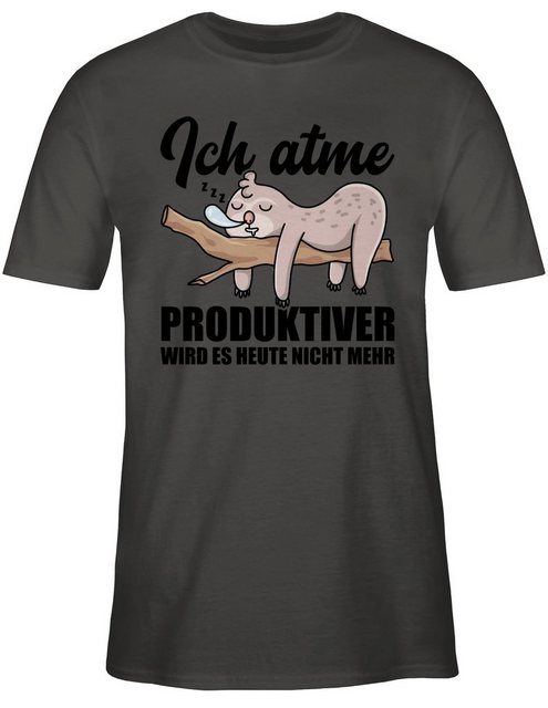 Shirtracer T-Shirt Ich atme! Produktiver wird es heute nicht mehr - Mit Fau günstig online kaufen