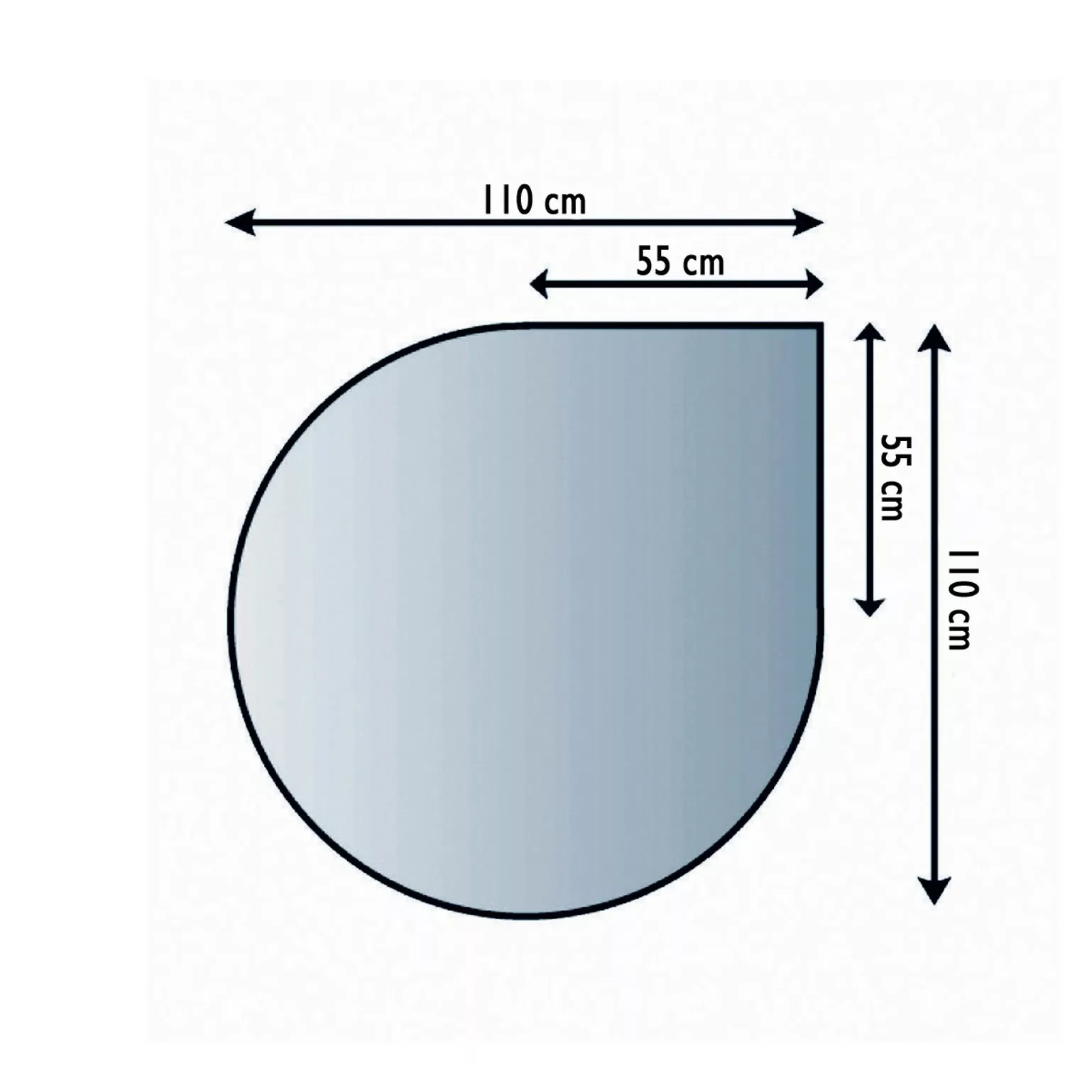 Lienbacher Funkenschutzplatte Glasbodenplatte Tropfenform 6mm Stärke günstig online kaufen