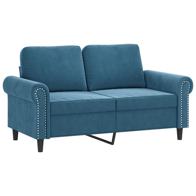 vidaXL Sofa 2-Sitzer-Sofa Blau 120 cm Samt günstig online kaufen