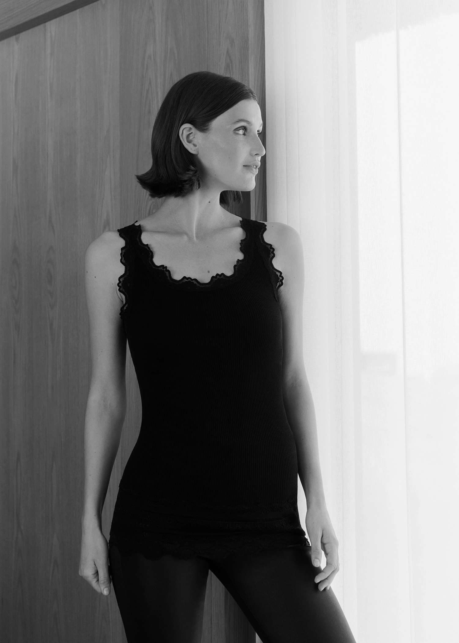rosemunde Tanktop "Babette Silk Top", wunderschöner Vintage-Spitzenbesatz a günstig online kaufen