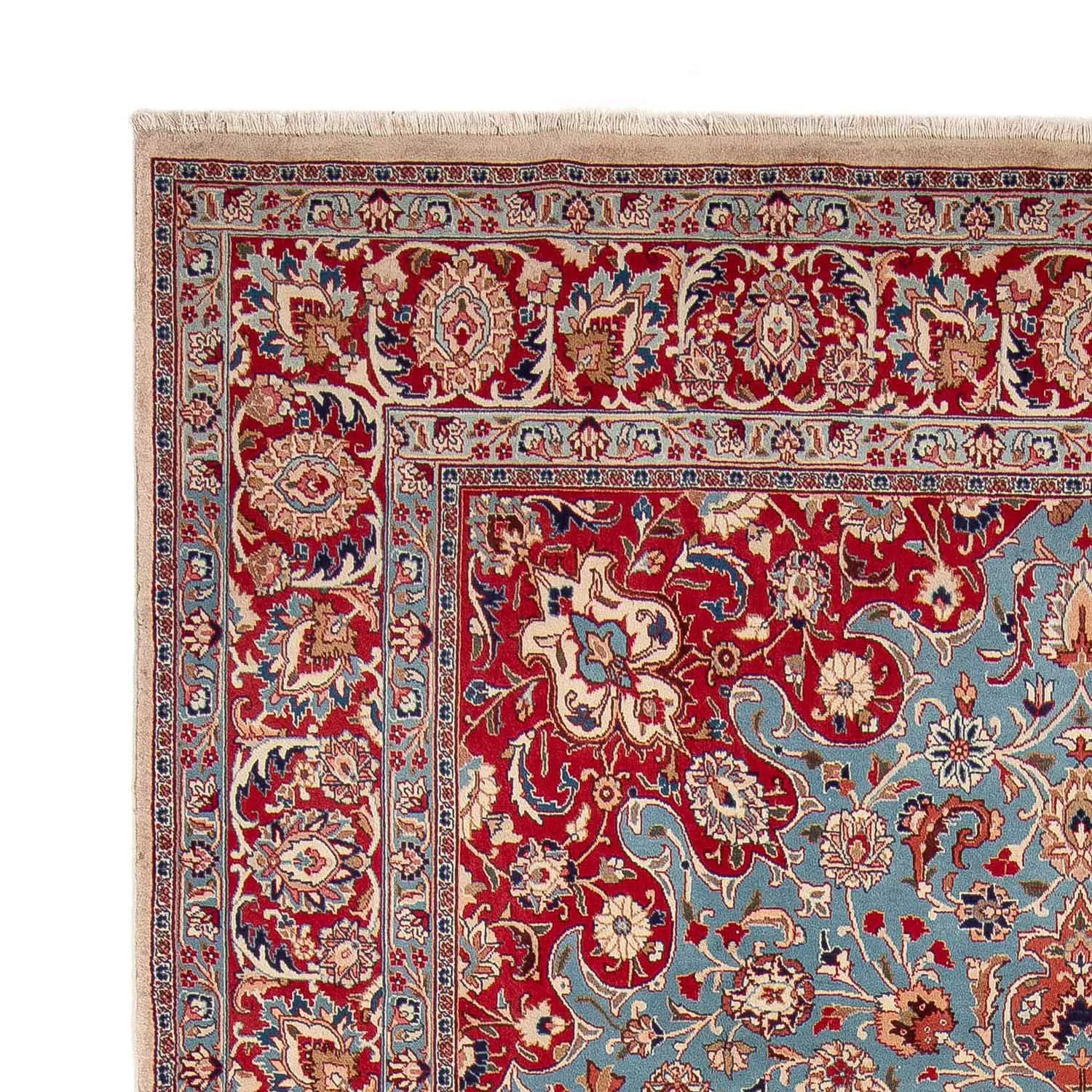 morgenland Wollteppich »Mahal Medaillon Turchese 344 x 245 cm«, rechteckig, günstig online kaufen
