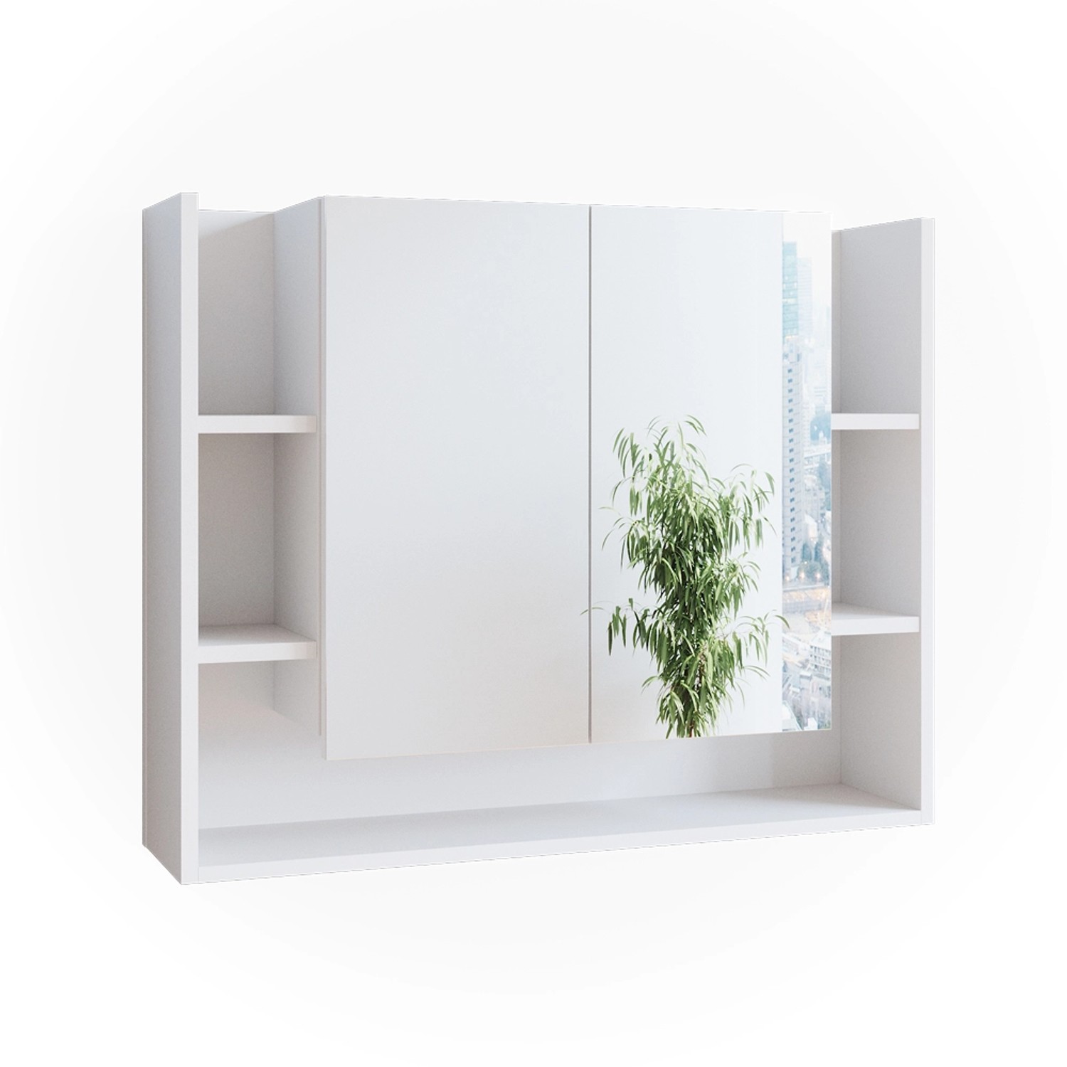 Vicco Badspiegelschrank Elira Weiß 80 x 64 cm günstig online kaufen