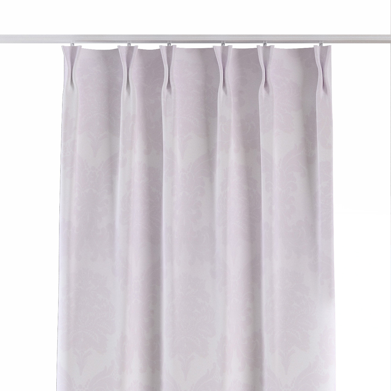 Vorhang mit flämischen 2-er Falten, weiß , Damasco (613-00) günstig online kaufen