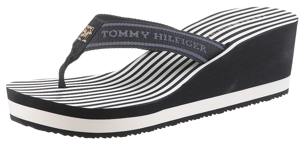 Tommy Hilfiger Dianette "TH STRIPES WEDGE BEACH SANDAL", Zehentrenner, Somm günstig online kaufen