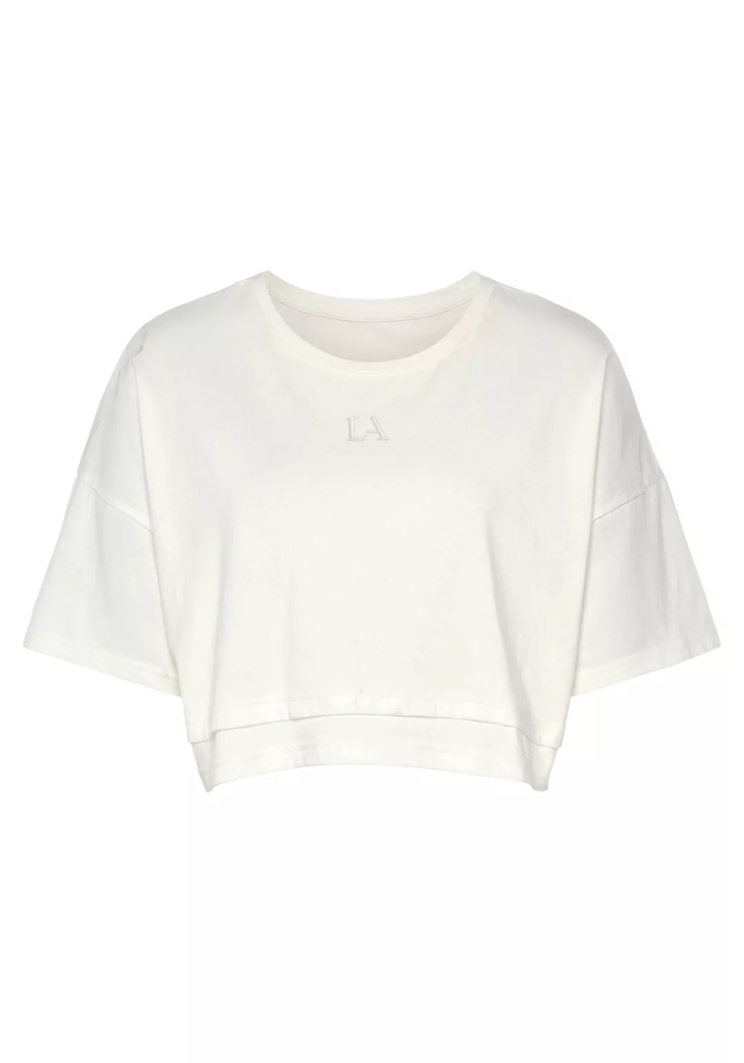 LASCANA Kurzarmshirt mit kastigem Schnitt und Lagen-Look günstig online kaufen