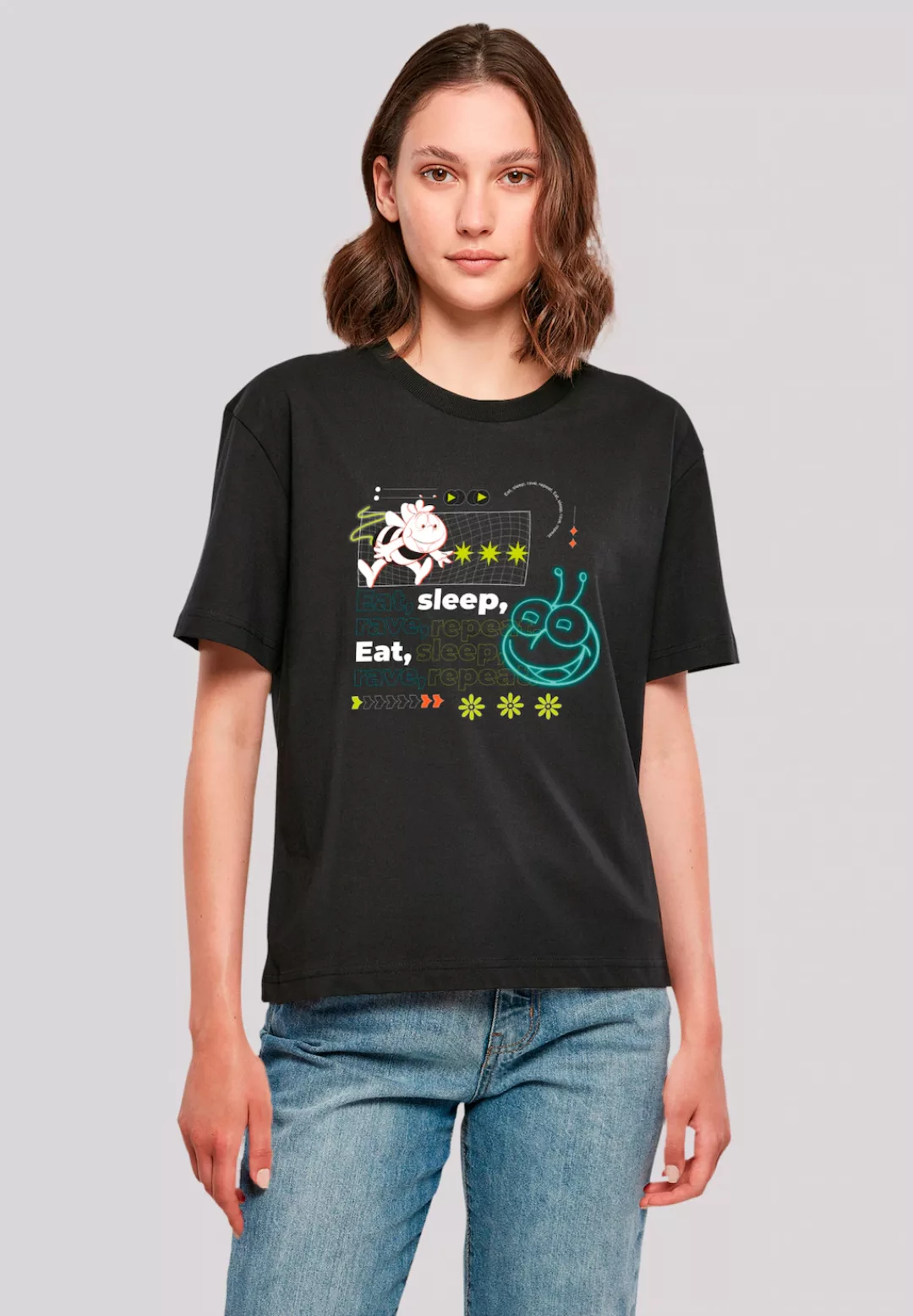 F4NT4STIC T-Shirt "Die Biene Maja Eat Sleep Rave Repeat", Retro, Heroes of günstig online kaufen