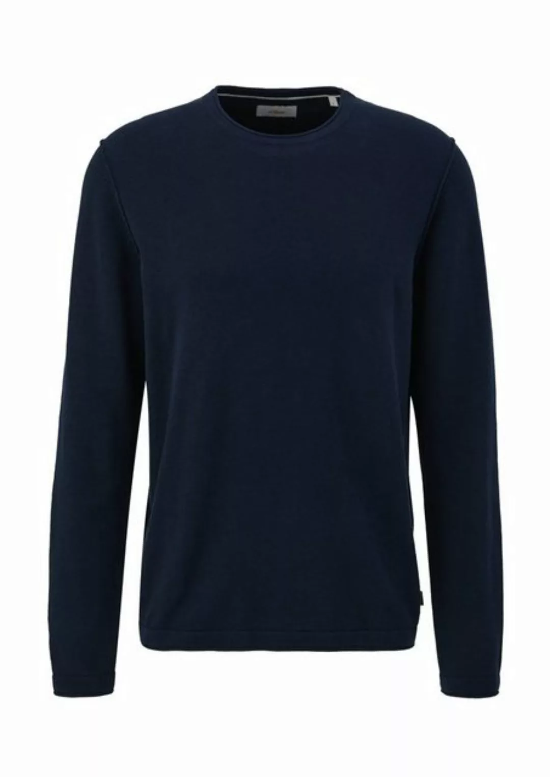 s.Oliver Strickpullover Strickpullover mit Rollkante Label-Patch günstig online kaufen