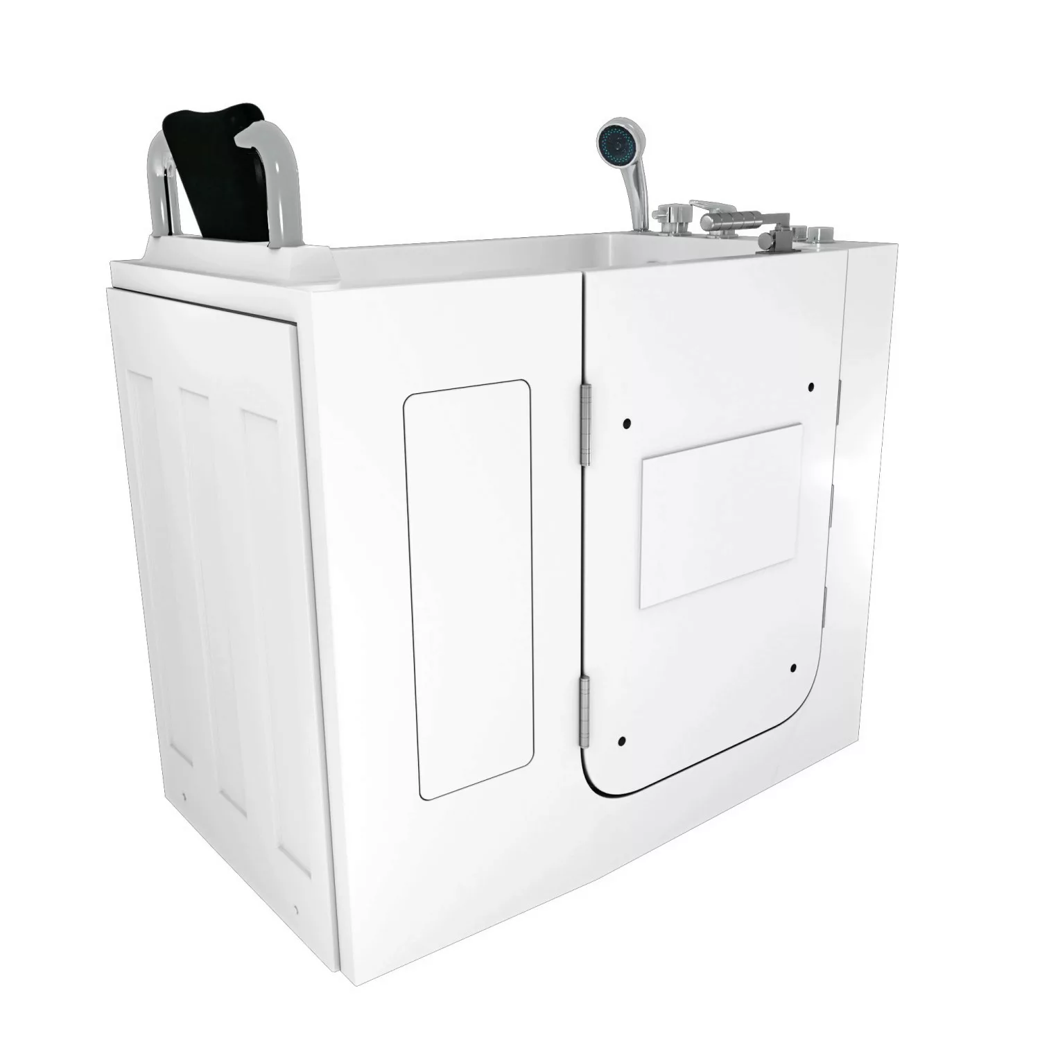 AcquaVapore Sitzwanne Whirlpool Badewanne mit Tür S08WP-C-L 110x68cm günstig online kaufen