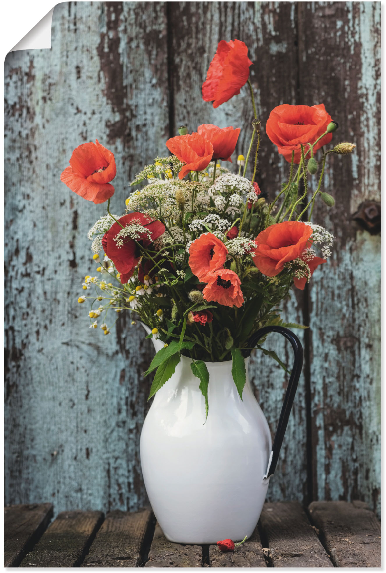 Artland Wandbild "Krug mit Mohnblumen", Blumen, (1 St.), als Alubild, Outdo günstig online kaufen