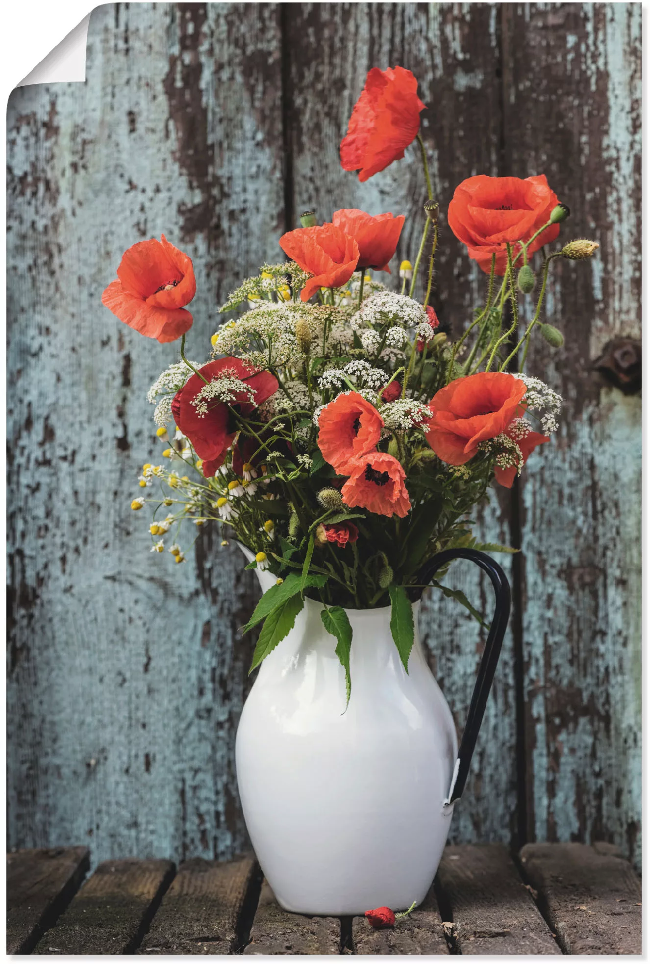 Artland Wandbild »Krug mit Mohnblumen«, Blumen, (1 St.), als Alubild, Outdo günstig online kaufen