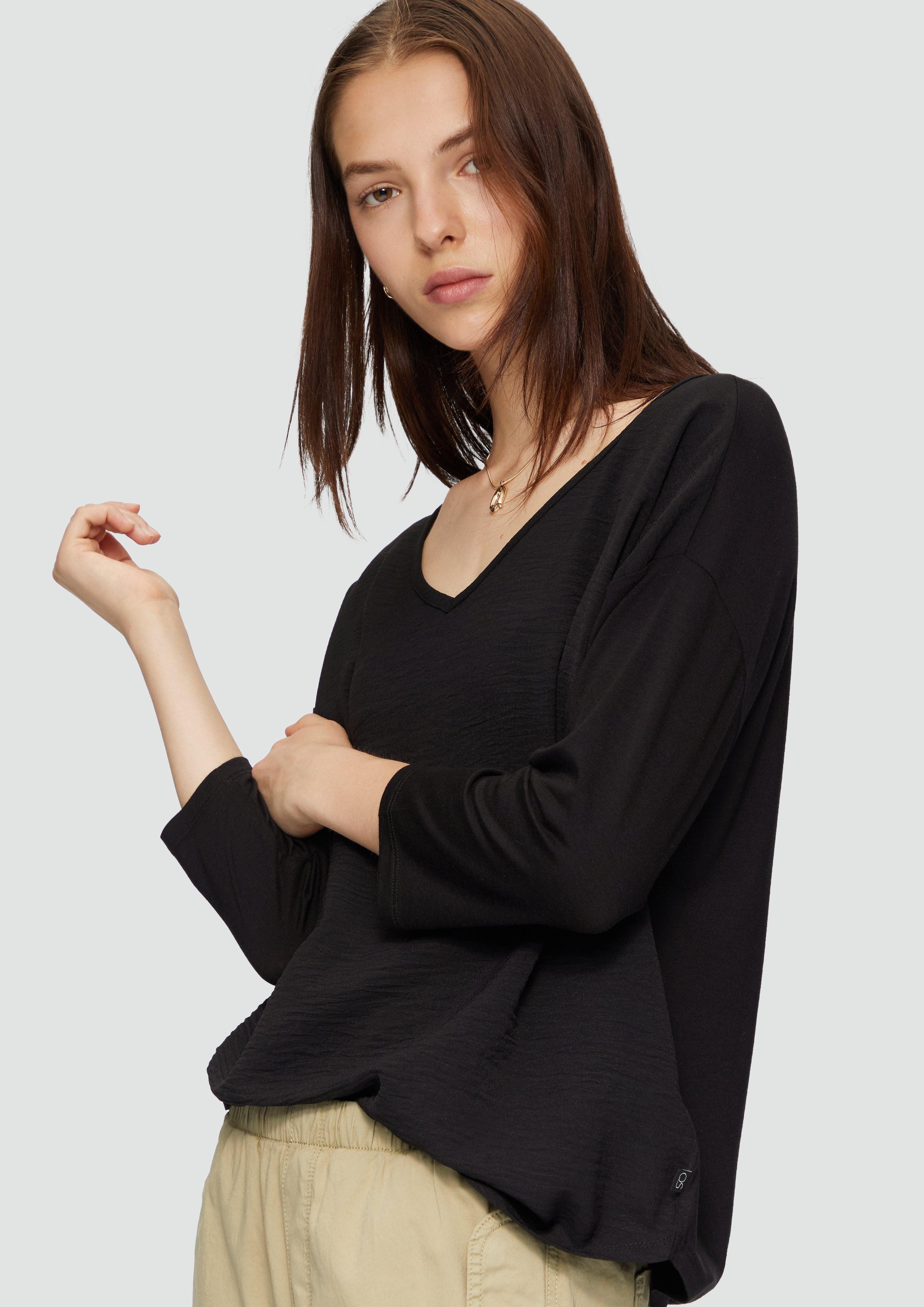QS 3/4-Arm-Shirt 3/4-Arm-Shirt im Fabricmix günstig online kaufen