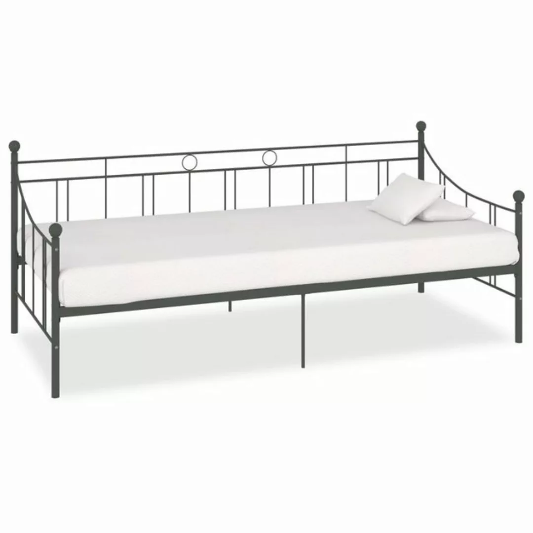 Tagesbett-rahmen Grau Metall 90×200 Cm günstig online kaufen