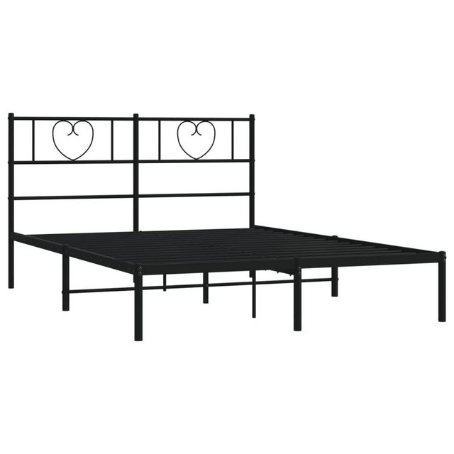 vidaXL Bettgestell Bettrahmen mit Kopfteil Metall Weiß 120x200 cm Bett Bett günstig online kaufen