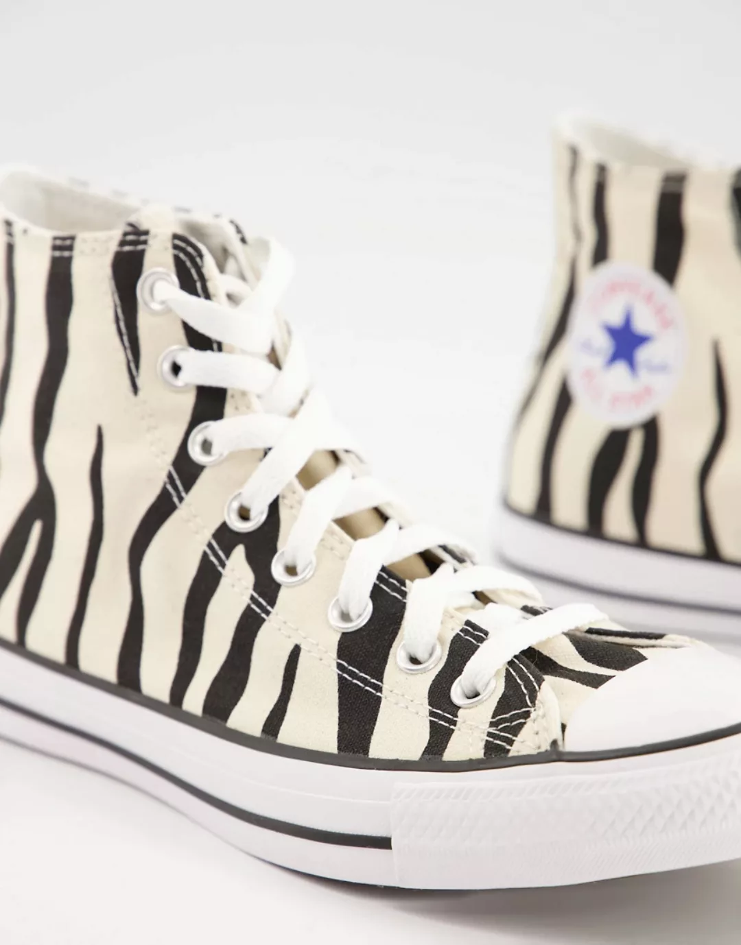 Converse – Chuck Taylor All Star Hi – Sneaker mit Vintage-Zebraprint in Sch günstig online kaufen