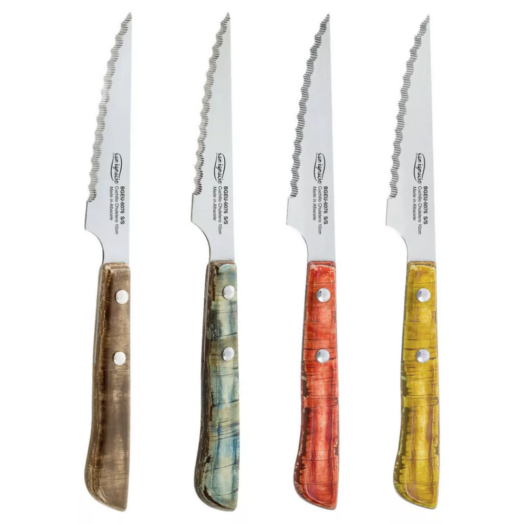 SAN IGNACIO Steakmesser-Set EVERGREEN bunt Edelstahl 4 tlg. günstig online kaufen