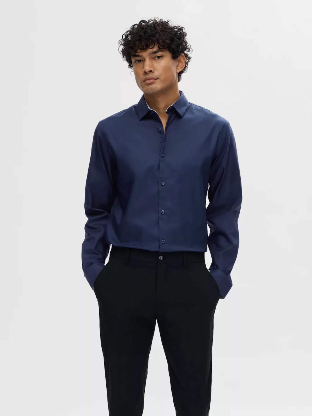 SELECTED HOMME Langarmhemd "SLHSLIMZARK LS SHIRT" günstig online kaufen