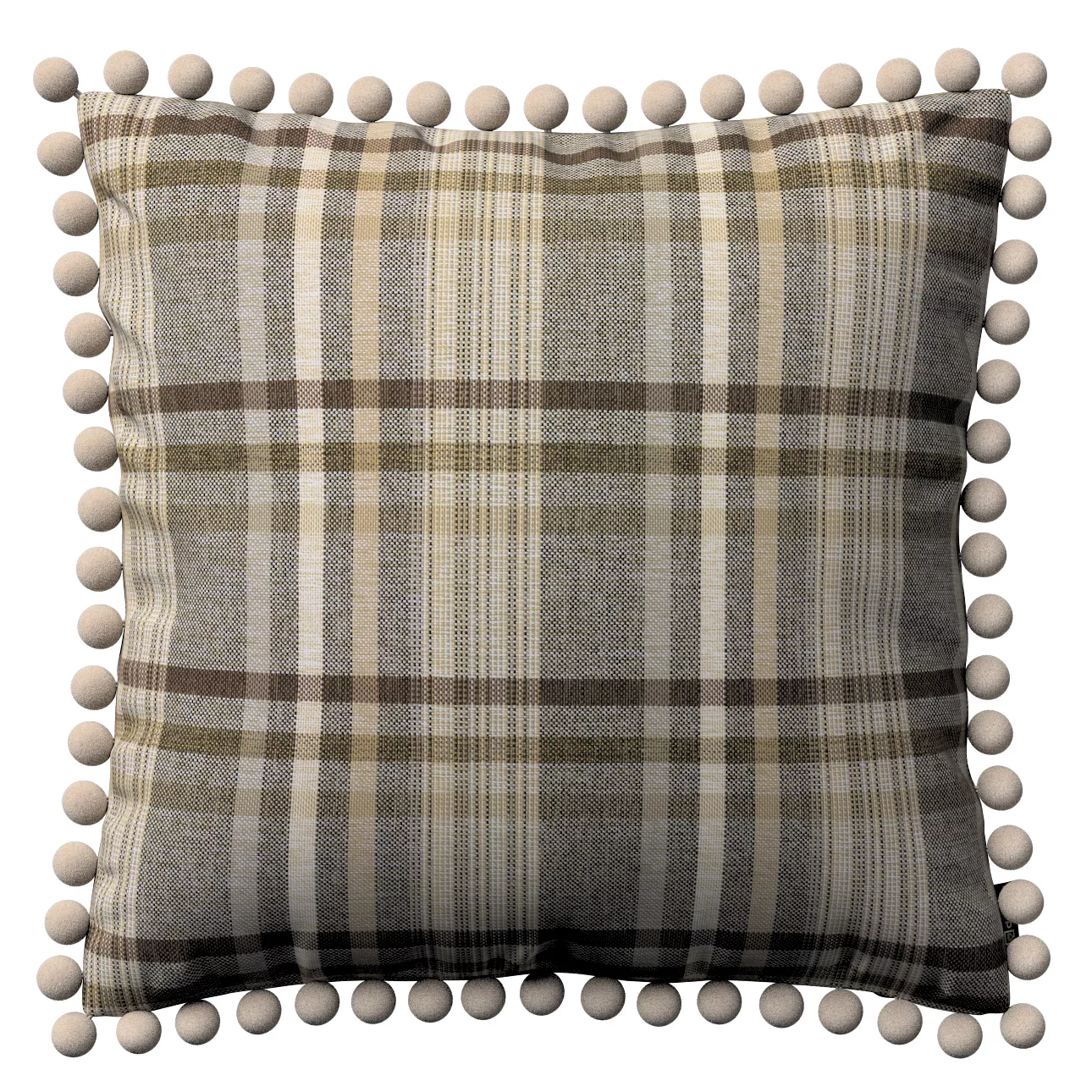 Kissenhülle Wera mit Bommeln, braun- beige, 45 x 45 cm, Edinburgh (703-17) günstig online kaufen