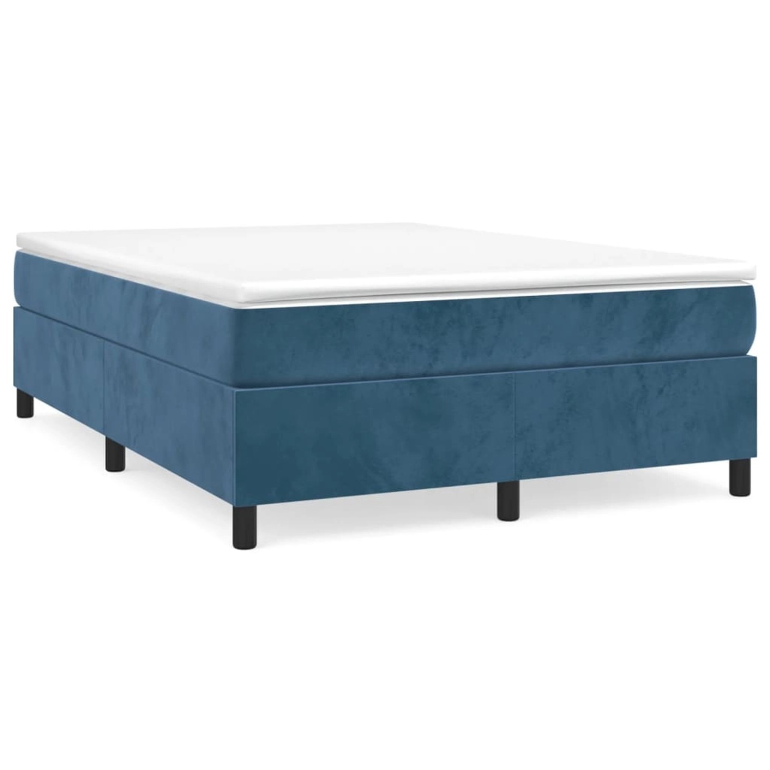 Vidaxl Boxspringbett Dunkelblau 140x200 Cm Samt günstig online kaufen