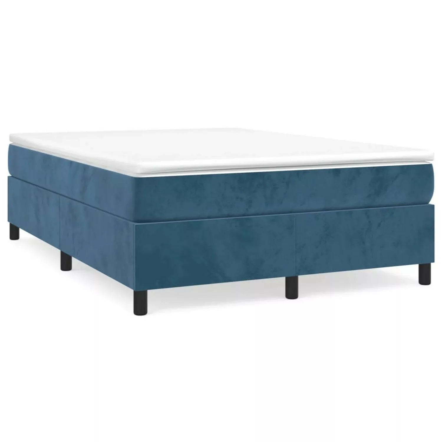 Vidaxl Boxspringbett Dunkelblau 140x200 Cm Samt günstig online kaufen