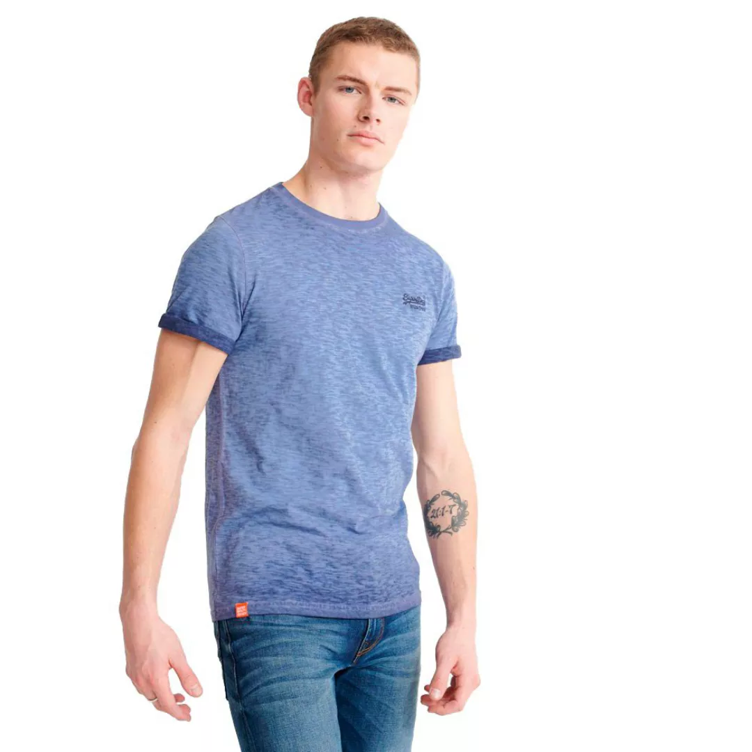 Superdry Orange Label Low Roller Kurzarm T-shirt 2XL Navy Blue günstig online kaufen