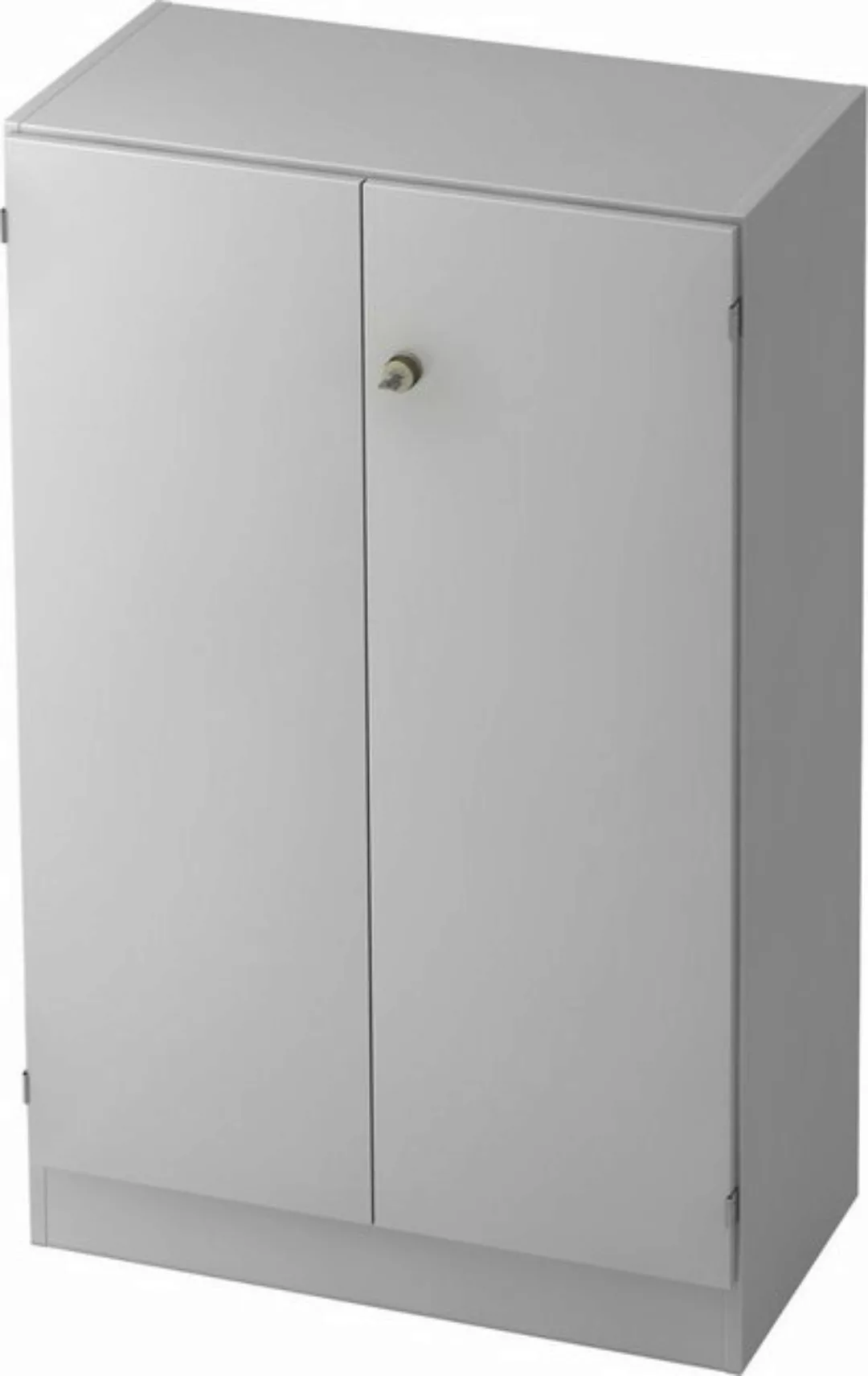 Aktenschrank Schrank Solid 3OH BxTxH 80x42x127cm Griff SG Grau/Grau günstig online kaufen