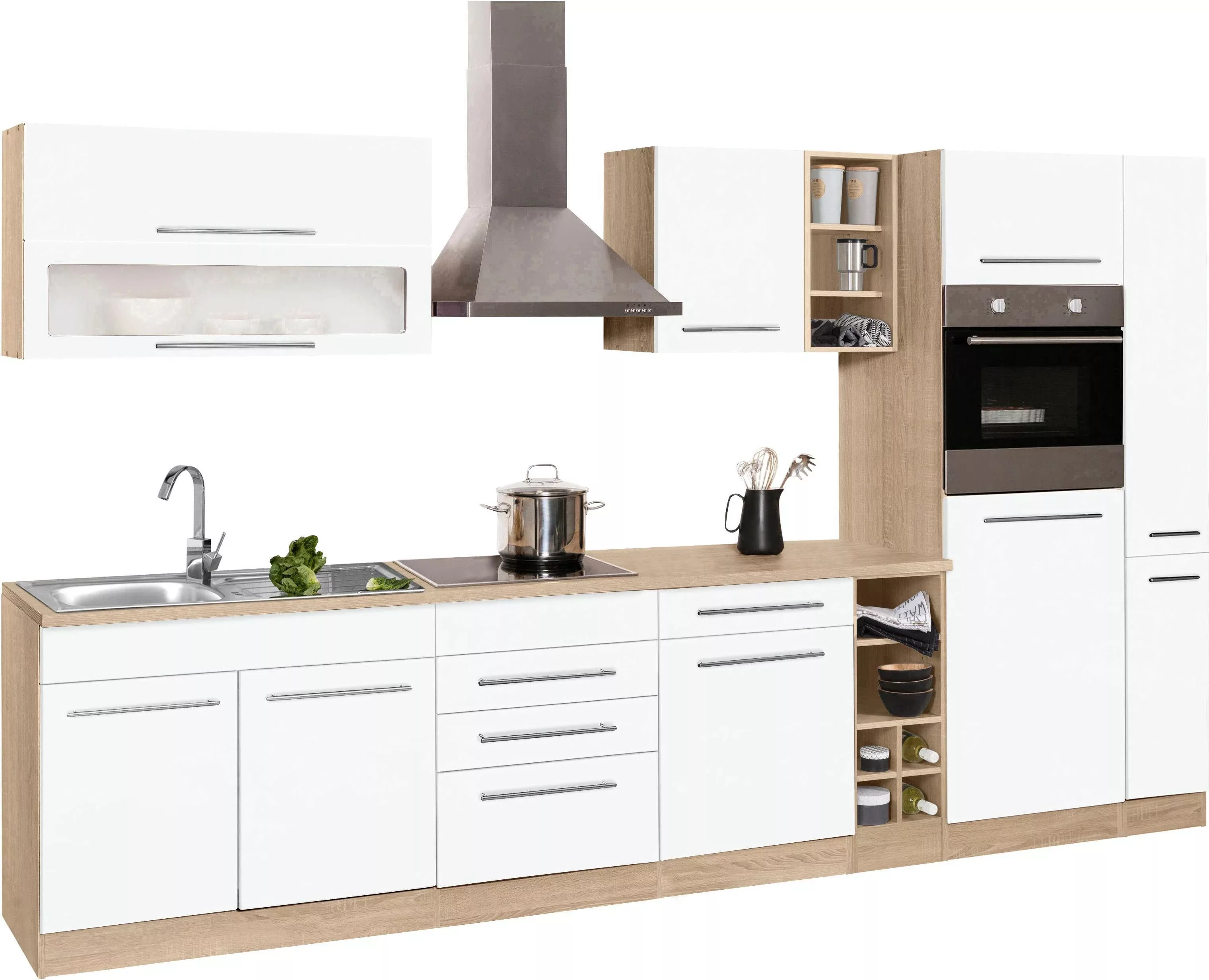 HELD MÖBEL Küchenzeile »Eton«, mit E-Geräten, Breite 330 cm günstig online kaufen