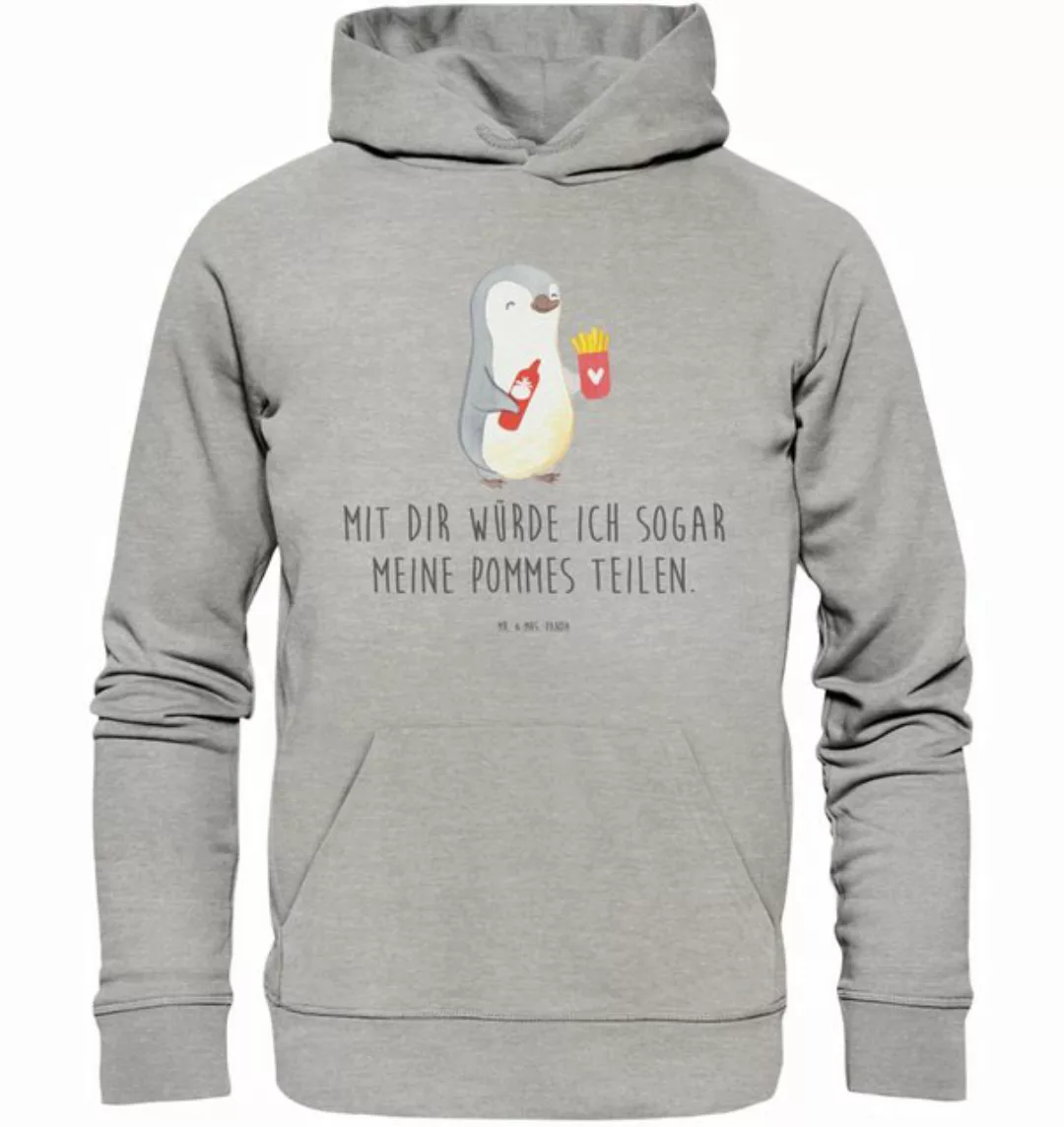 Mr. & Mrs. Panda Hoodie Pinguin Pommes Größe XL - Heather Grey - Geschenk, günstig online kaufen