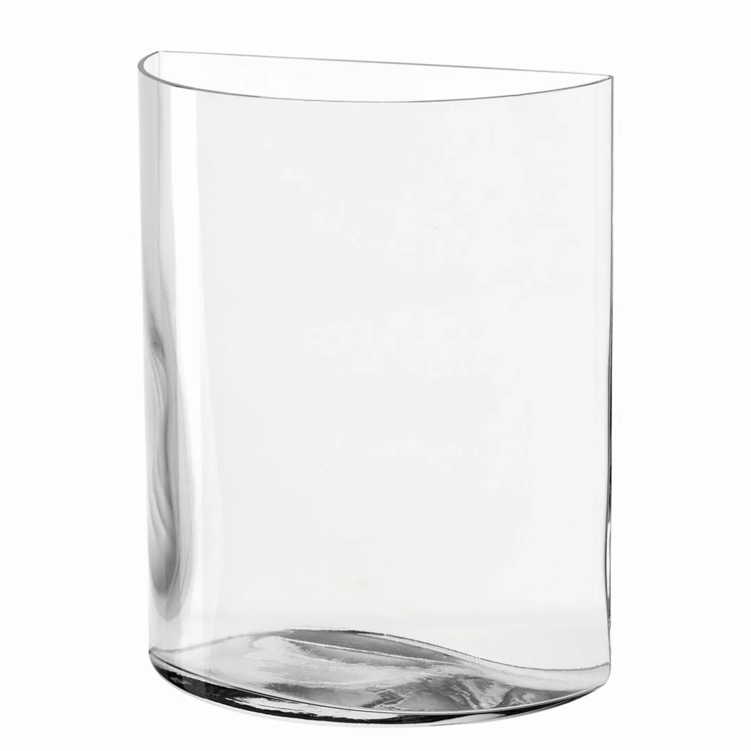 home24 Leonardo Vase Centro III Halbmond Transparent Kristallglas 20x23x10 günstig online kaufen