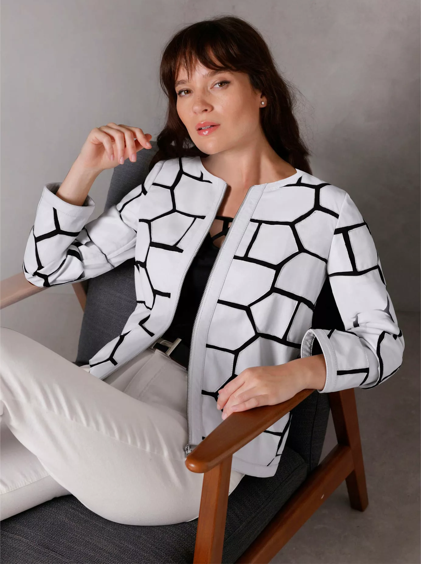 CREATION L PREMIUM Lederblazer "Lammnappa-Leder-Blazer" günstig online kaufen