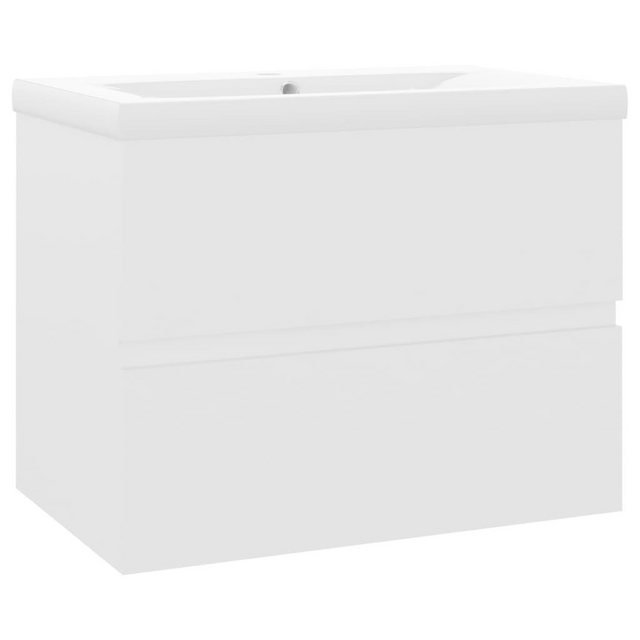 vidaXL Badezimmerspiegelschrank Waschbeckenunterschrank mit Einbaubecken We günstig online kaufen