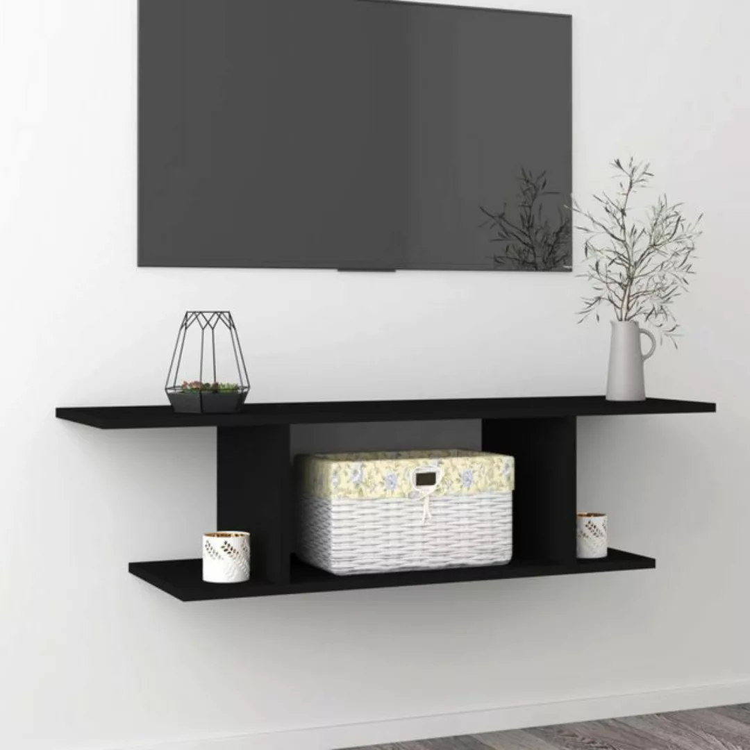 vidaXL TV-Schrank TV-Wandschrank Schwarz 103x30x26,5 cm günstig online kaufen