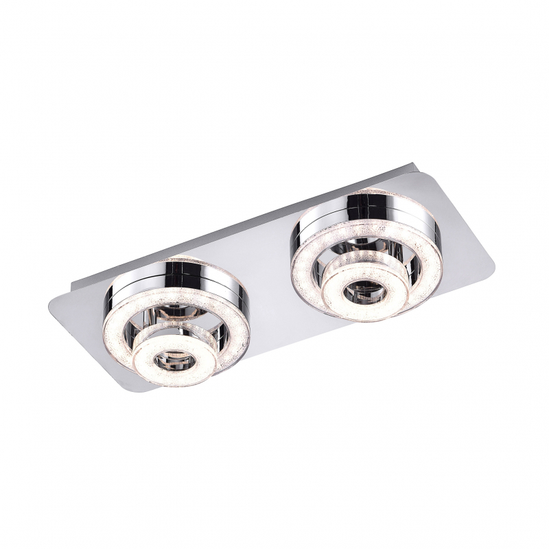 Just Light. LED-Deckenleuchte Tim Chrom 40 x 17 cm günstig online kaufen