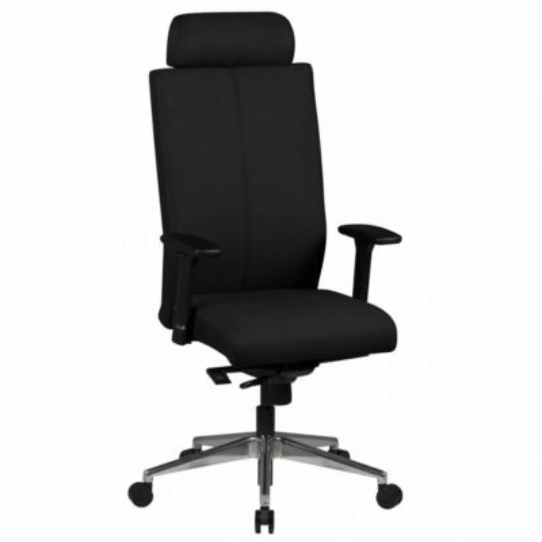 FineBuy Chefsessel 47 x 47 cm Sitzfläche Bezung aus Stoff schwarz günstig online kaufen