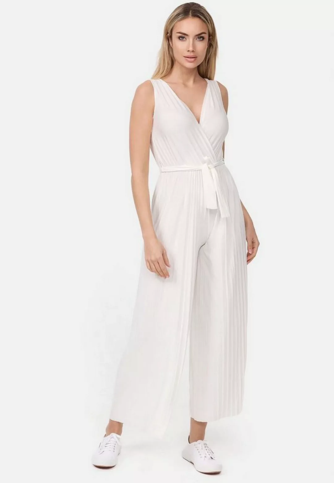 Worldclassca Jumpsuit Worldclassca Jumpsuit Pleated Overalls mit Gürtel Ärm günstig online kaufen