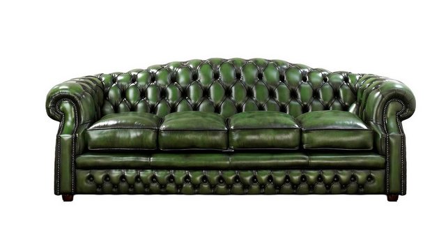 Xlmoebel Sofa Großes Ledersofa Chesterfield Couch Garnitur für 4 Personen, günstig online kaufen